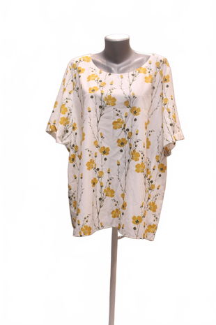 Dámské tričko Genesis bez potisku, barva květovaná, velikost 4XL