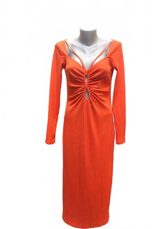 Dámske šaty H&M, farba červená, veľkosť L