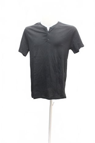 Pánské tričko Zara bez potisku, barva černá, velikost M