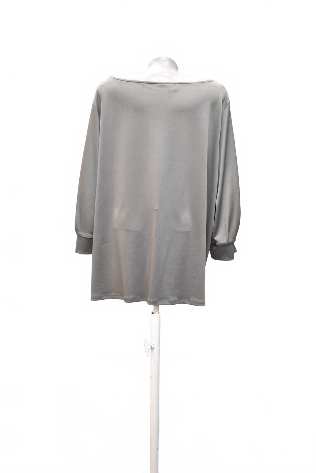 Dámské tričko Bodyflirt bez potisku, barva šedá, velikost 48