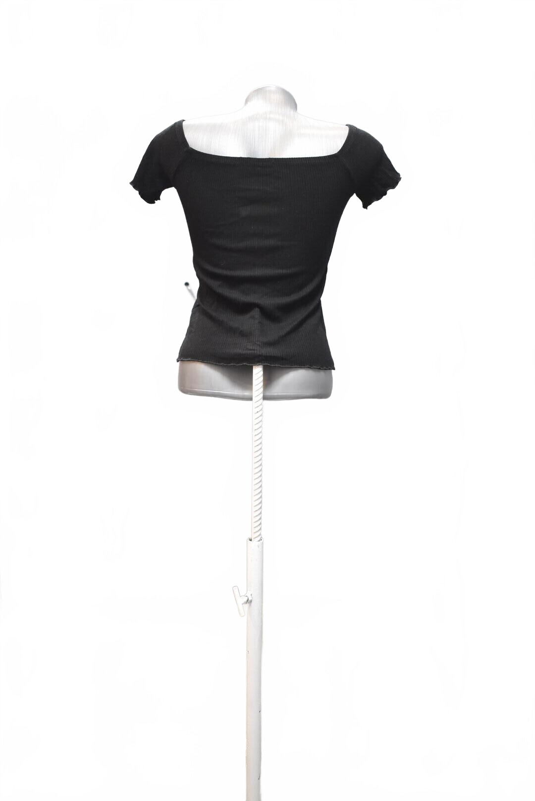 Dámske tričko Stradivarius bez potlače, farba čierna, veľkosť S