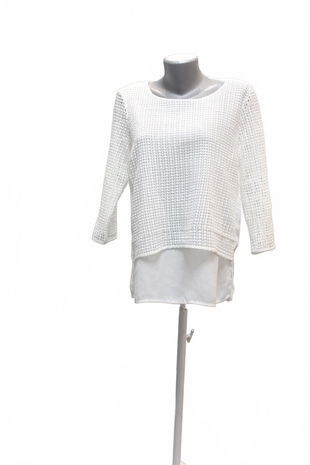 Dámske tričko More & More bez potlače, farba biela, veľkosť 40