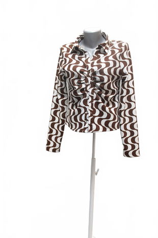 Dámská halenka Amisu, barva vzorovaná, velikost XL