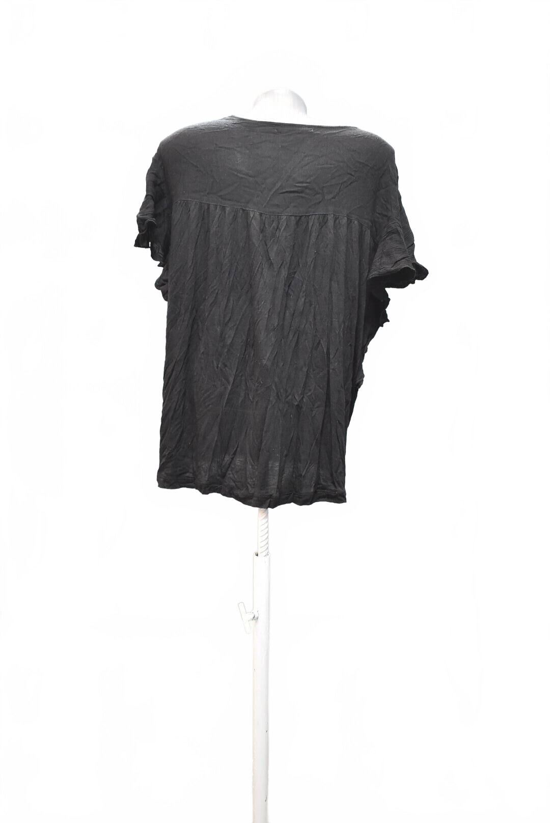 Dámske tričko Pull&Bear bez potlače, farba čierna, veľkosť L