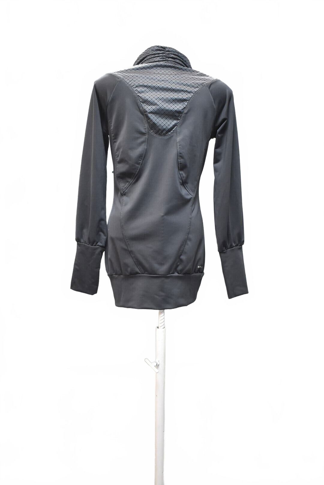 Dámska mikina Adidas bez potlače, farba sivá, veľkosť 38