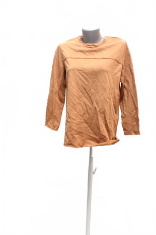 Dámske tričko Pull&Bear bez potlače, farba hnedá, veľkosť M