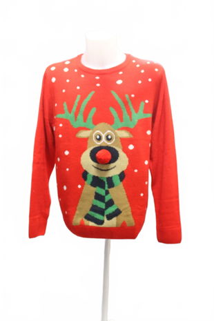 Pánský svetr Jean Pascale, barva červená, velikost XL