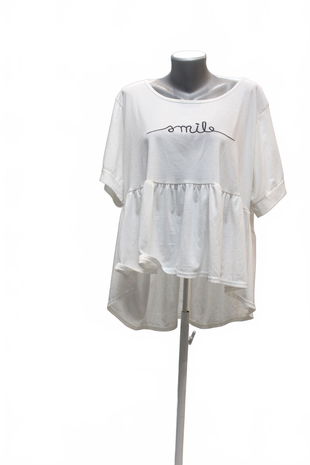 Dámské tričko Genesis bez potisku, barva bílá, velikost 2XL