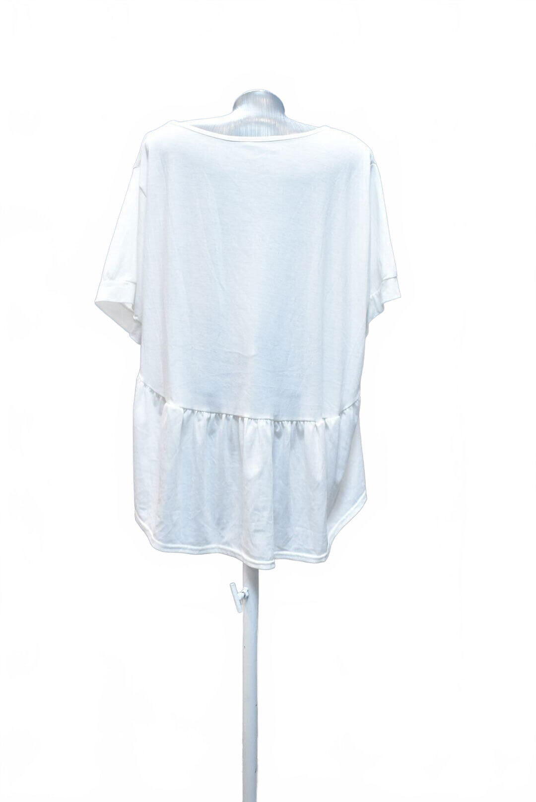 Dámské tričko Genesis bez potisku, barva bílá, velikost 2XL