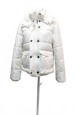 Dámska zimná bunda H&M, farba biela, veľkosť 44