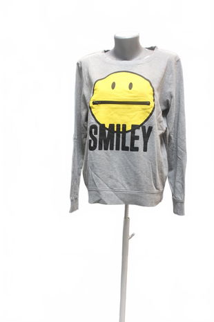 Dámská mikina House s potiskem, barva šedá, velikost XL