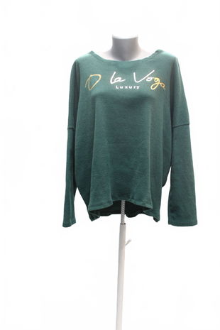 Dámska mikina New Collection s potlačou, farba zelená, veľkosť L