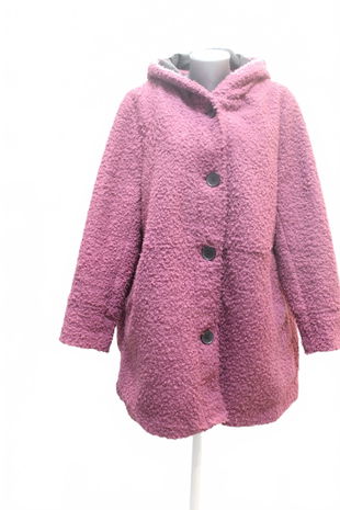 Dámský kabát Laura Torelli, barva fialová, velikost 48