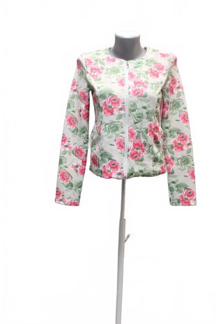 Dievčenská mikina Genesis bez potlače, farba kvetovaná, veľkosť 164