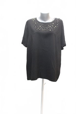 Dámské tričko Canda bez potisku, barva černá, velikost XL