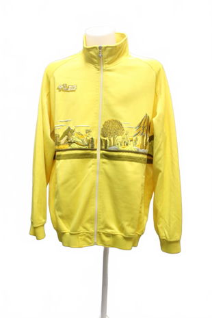 Pánská mikina Genesis bez potisku, barva žlutá, velikost 4XL