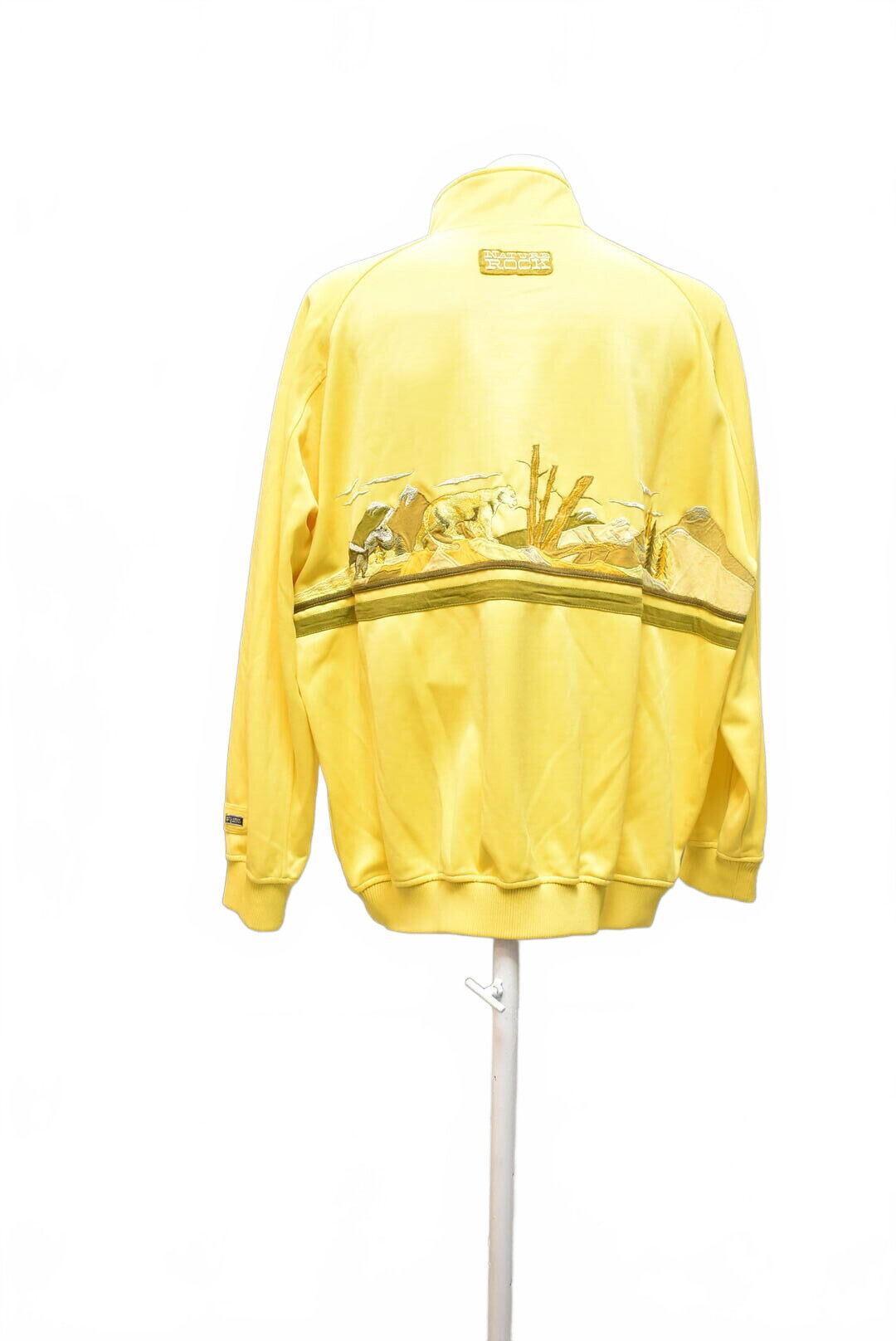 Pánská mikina Genesis bez potisku, barva žlutá, velikost 4XL