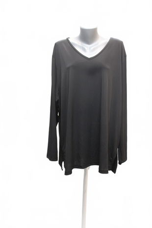 Dámské tričko Trendyol bez potisku, barva černá, velikost 52