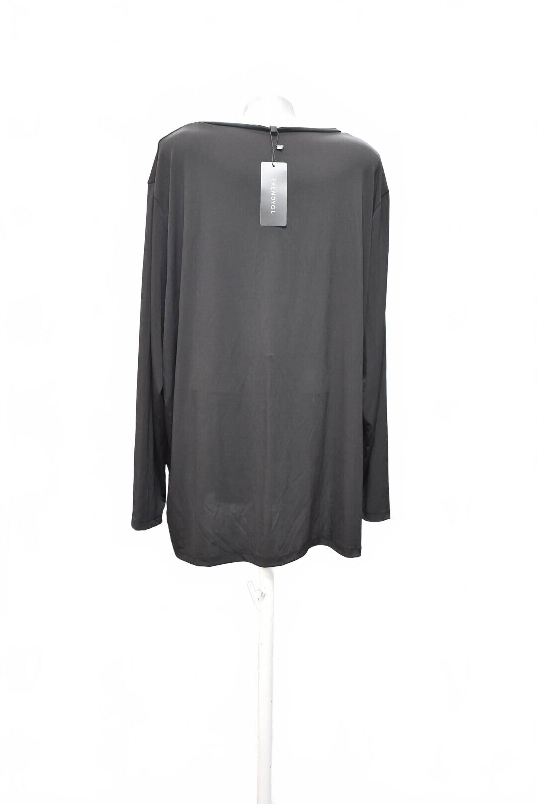 Dámské tričko Trendyol bez potisku, barva černá, velikost 52