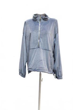 Dámská mikina Beloved bez potisku, barva modrá, velikost 2XL