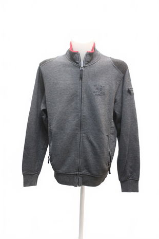 Pánská mikina Genesis bez potisku, barva šedá, velikost M