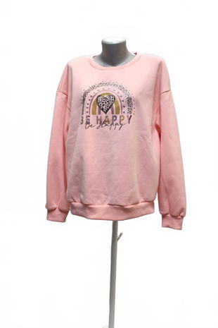 Dámská mikina Genesis s potiskem, barva růžová, velikost 2XL