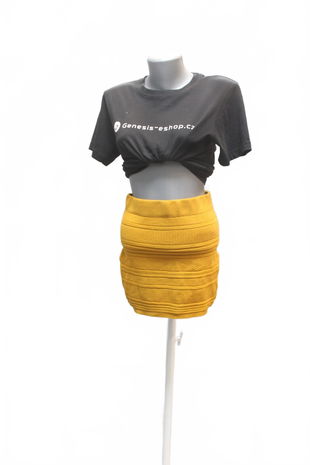 Dámska sukňa Amisu, farba žltá, veľkosť XS
