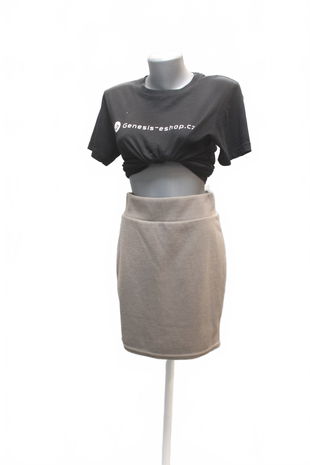 Dámska sukňa Amisu, farba hnedá, veľkosť 38