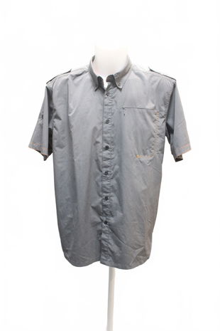 Pánská košile s krátkým rukávem Alpine Pro, barva šedá, velikost XL