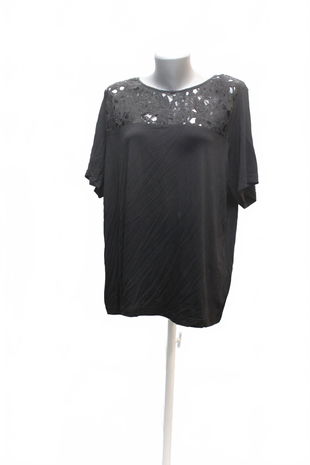 Dámské tričko Bpc Selection bez potisku, barva černá, velikost 48