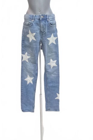 Dámske nohavice Pull&Bear, farba denim, veľkosť 38