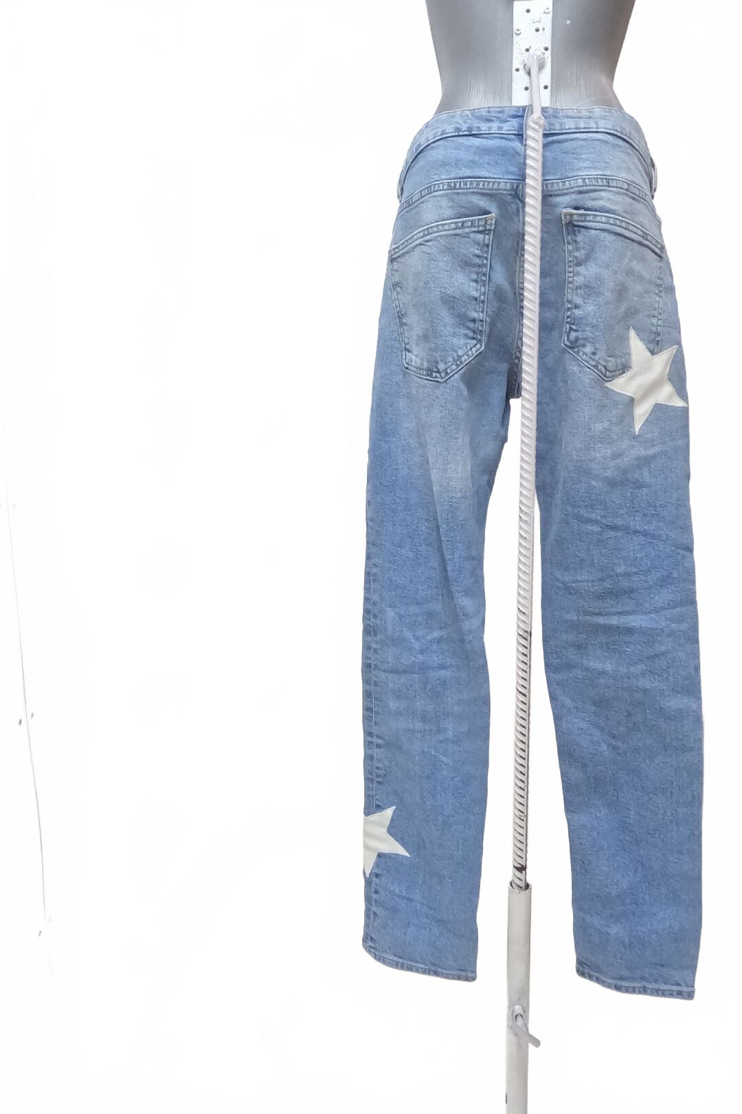 Dámske nohavice Pull&Bear, farba denim, veľkosť 38