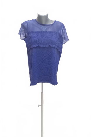 Dámské tričko Mohito bez potisku, barva modrá, velikost XL