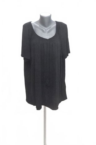 Dámské tričko C&A bez potisku, barva černá, velikost 48