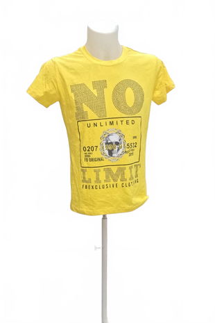 Pánské tričko Genesis s potiskem, barva žlutá, velikost M