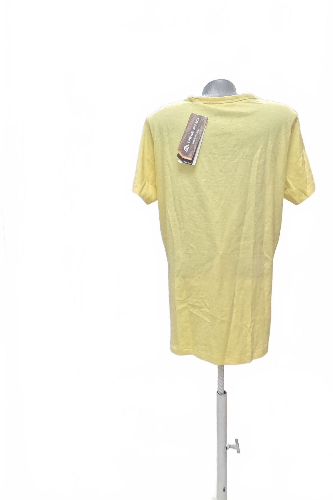 Dámské tričko Alpine Pro s potiskem, barva žlutá, velikost 2XL