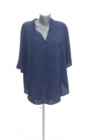 Dámská halenka Emery Rose, barva modrá, velikost 4XL