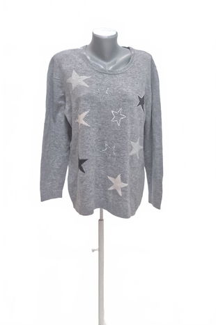 Dámsky sveter Canda, farba sivá, veľkosť M