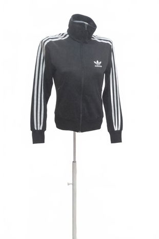 Dámska mikina Adidas bez potlače, farba čierna, veľkosť 36