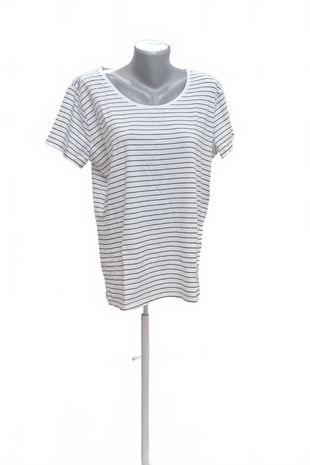 Dámské tričko C&A bez potisku, barva pruhovaná, velikost 2XL