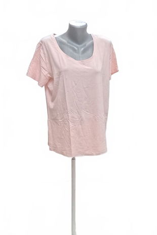 Dámské tričko C&A bez potisku, barva růžová, velikost 2XL