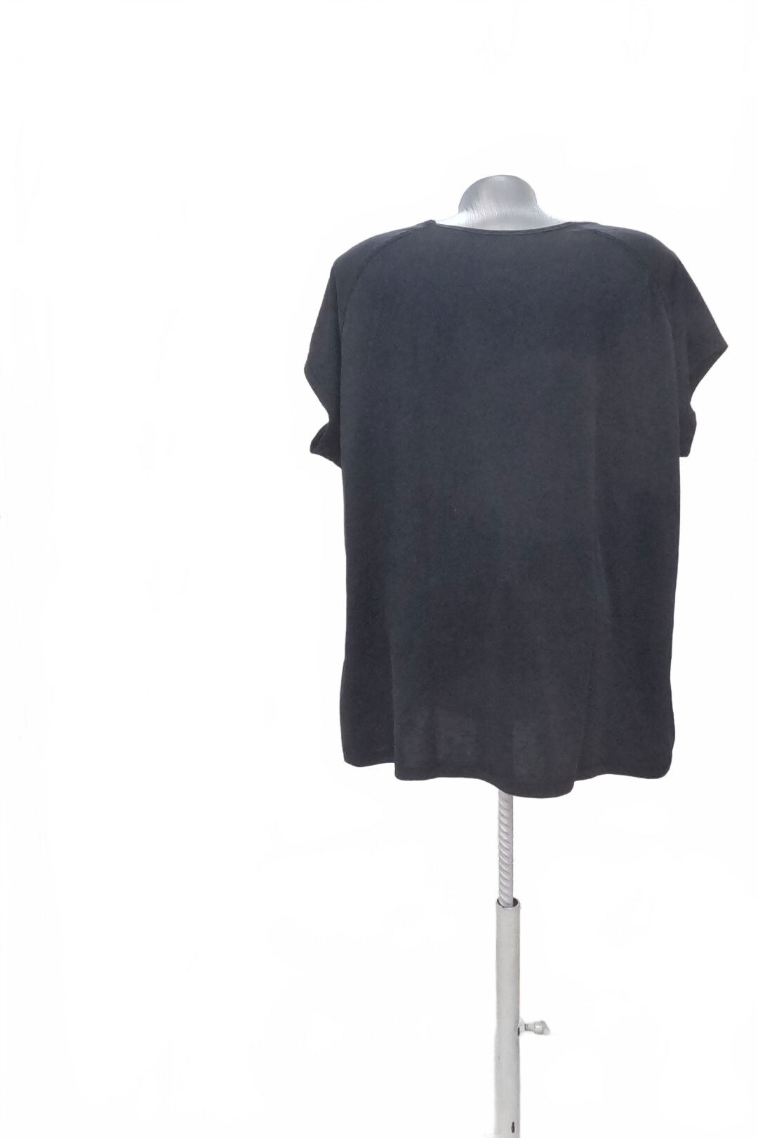 Dámské tričko Decathlon bez potisku, barva černá, velikost 3XL