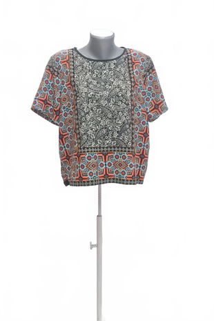 Dámske tričko Topshop bez potlače, farba vzorovaná, veľkosť 44