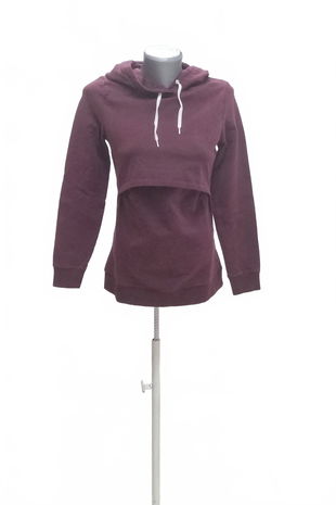 Dámska mikina Anna Field bez potlače, farba bordó, veľkosť XS