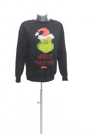 Dámska mikina Clockhouse / Ckh s potlačou, farba čierna, veľkosť S