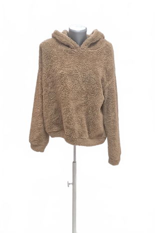 Dámska mikina Shein bez potlače, farba hnedá, veľkosť 38