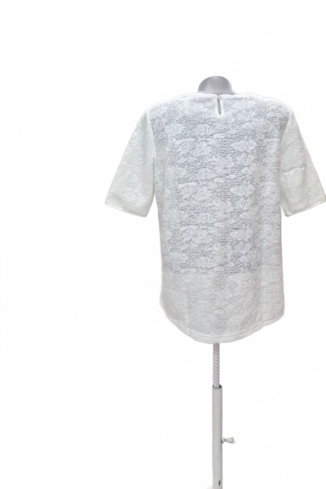 Dámske tričko S.oliver bez potlače, farba biela, veľkosť 42