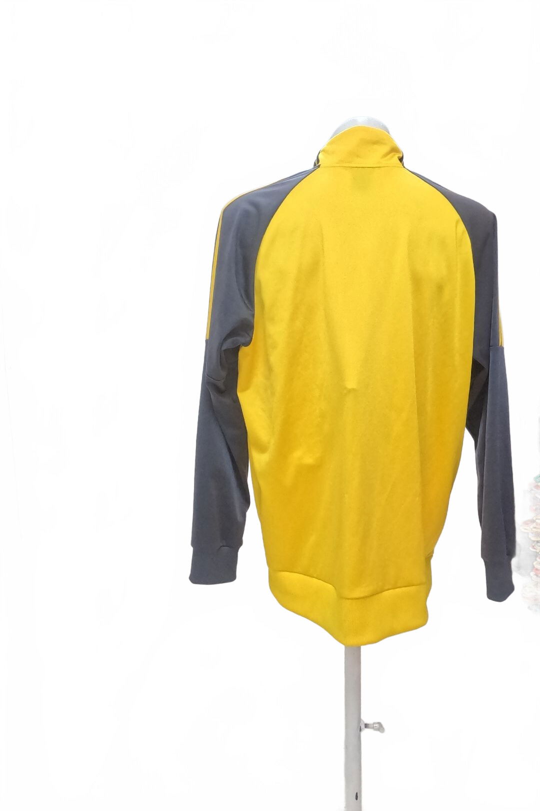 Pánská mikina Adidas bez potisku, barva žlutá, velikost XL