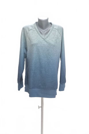 Dámská mikina Decathlon bez potisku, barva modrá, velikost XL