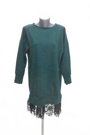 Dámska mikina Sweetissima bez potlače, farba zelená, veľkosť M